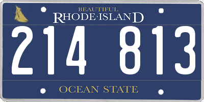RI license plate 214813