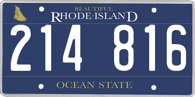 RI license plate 214816