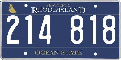RI license plate 214818
