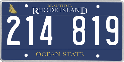 RI license plate 214819