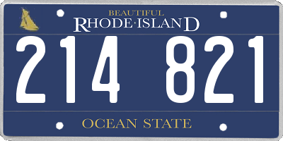 RI license plate 214821