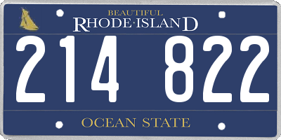 RI license plate 214822