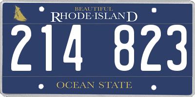 RI license plate 214823