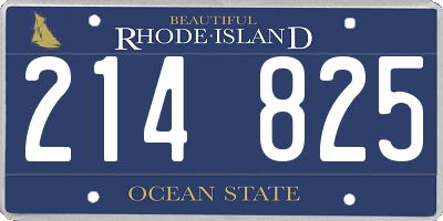RI license plate 214825