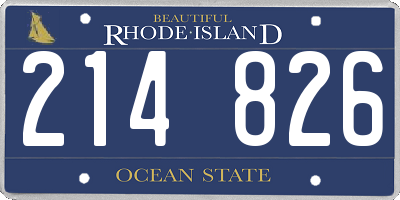 RI license plate 214826