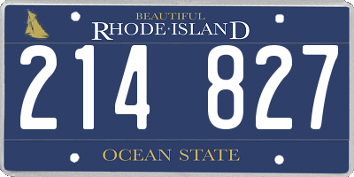 RI license plate 214827