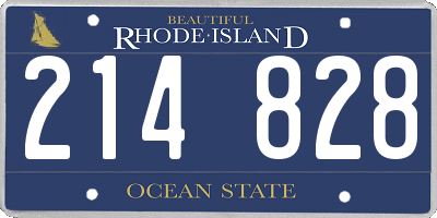 RI license plate 214828