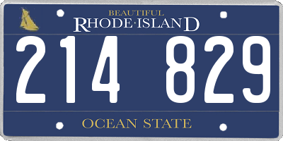 RI license plate 214829