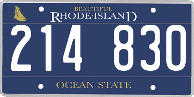 RI license plate 214830