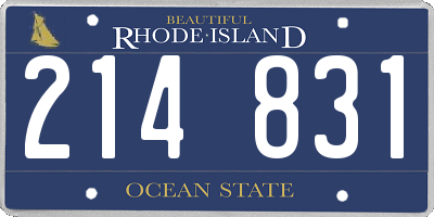 RI license plate 214831
