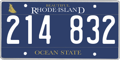RI license plate 214832