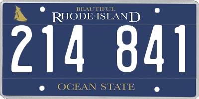 RI license plate 214841