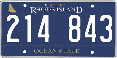 RI license plate 214843