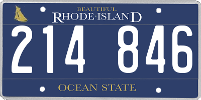 RI license plate 214846