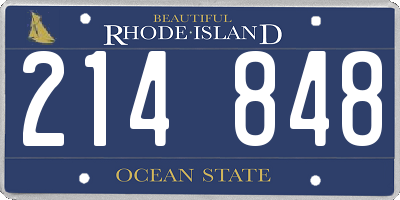 RI license plate 214848