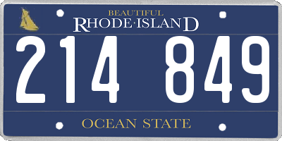 RI license plate 214849