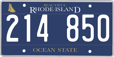 RI license plate 214850