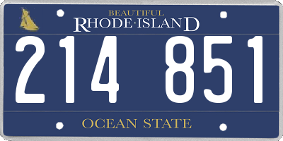 RI license plate 214851