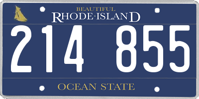 RI license plate 214855