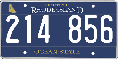 RI license plate 214856