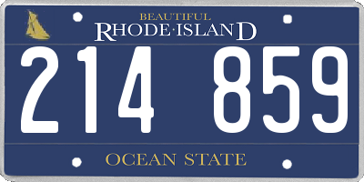 RI license plate 214859