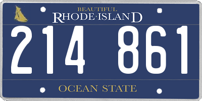 RI license plate 214861