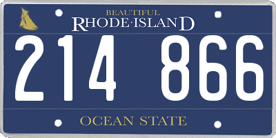 RI license plate 214866