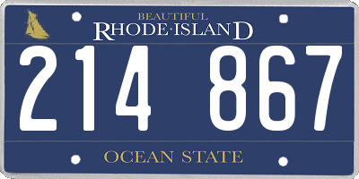 RI license plate 214867
