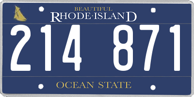 RI license plate 214871