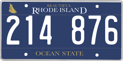 RI license plate 214876