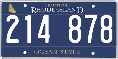 RI license plate 214878