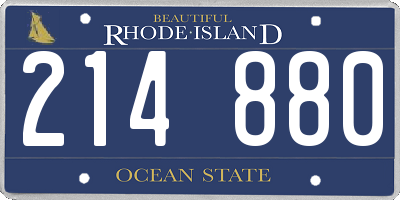 RI license plate 214880