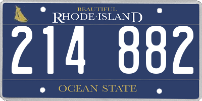RI license plate 214882