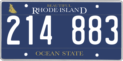 RI license plate 214883