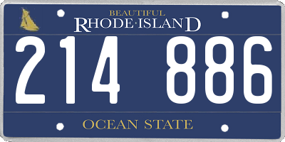 RI license plate 214886