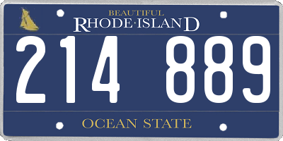 RI license plate 214889