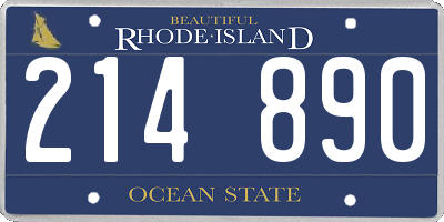 RI license plate 214890