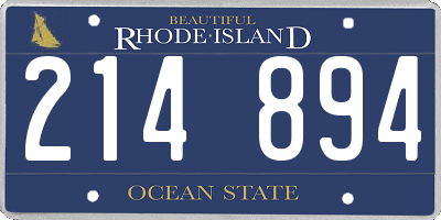 RI license plate 214894