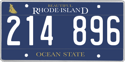 RI license plate 214896