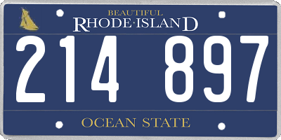 RI license plate 214897