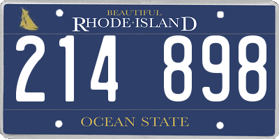 RI license plate 214898