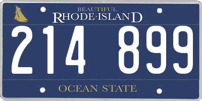 RI license plate 214899