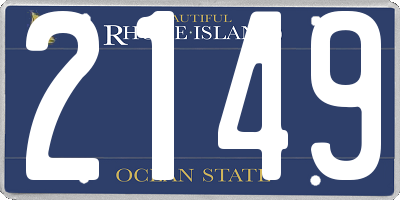 RI license plate 2149