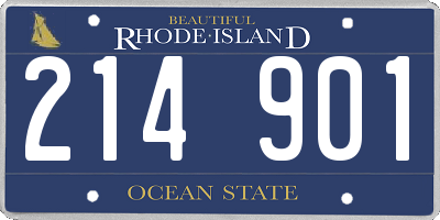 RI license plate 214901