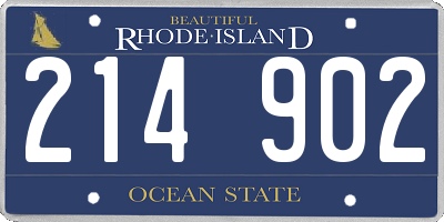 RI license plate 214902
