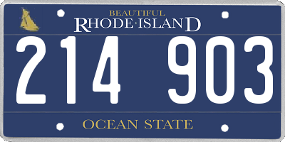 RI license plate 214903
