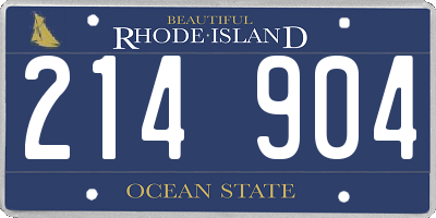 RI license plate 214904