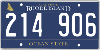 RI license plate 214906