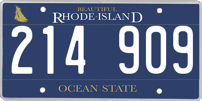RI license plate 214909