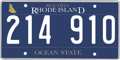 RI license plate 214910